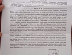 Warga Tenjongsari Kehilangan Surat Penting Kendaraan di Perjalanan Cikalong–Singaparna