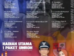 Meriahkan Hajat Desa H asep peri herdiana adakan berbagai perlomban yang berhadiahkan umroh.